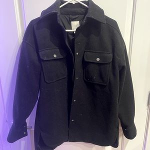 Mens black button up